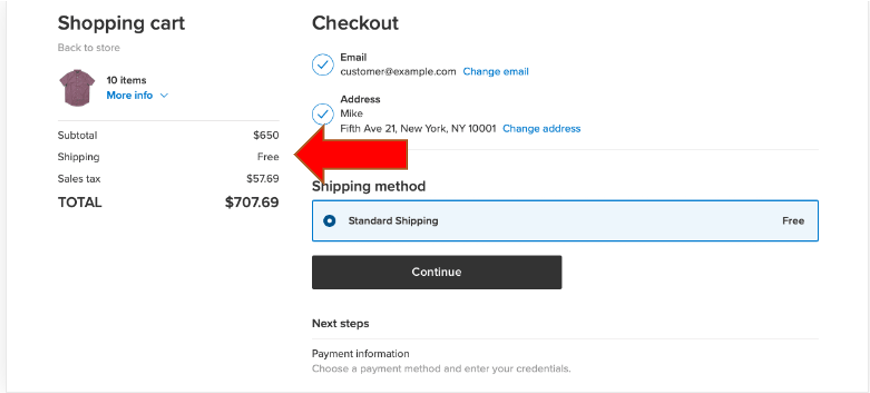 Don't Charge For Shipping