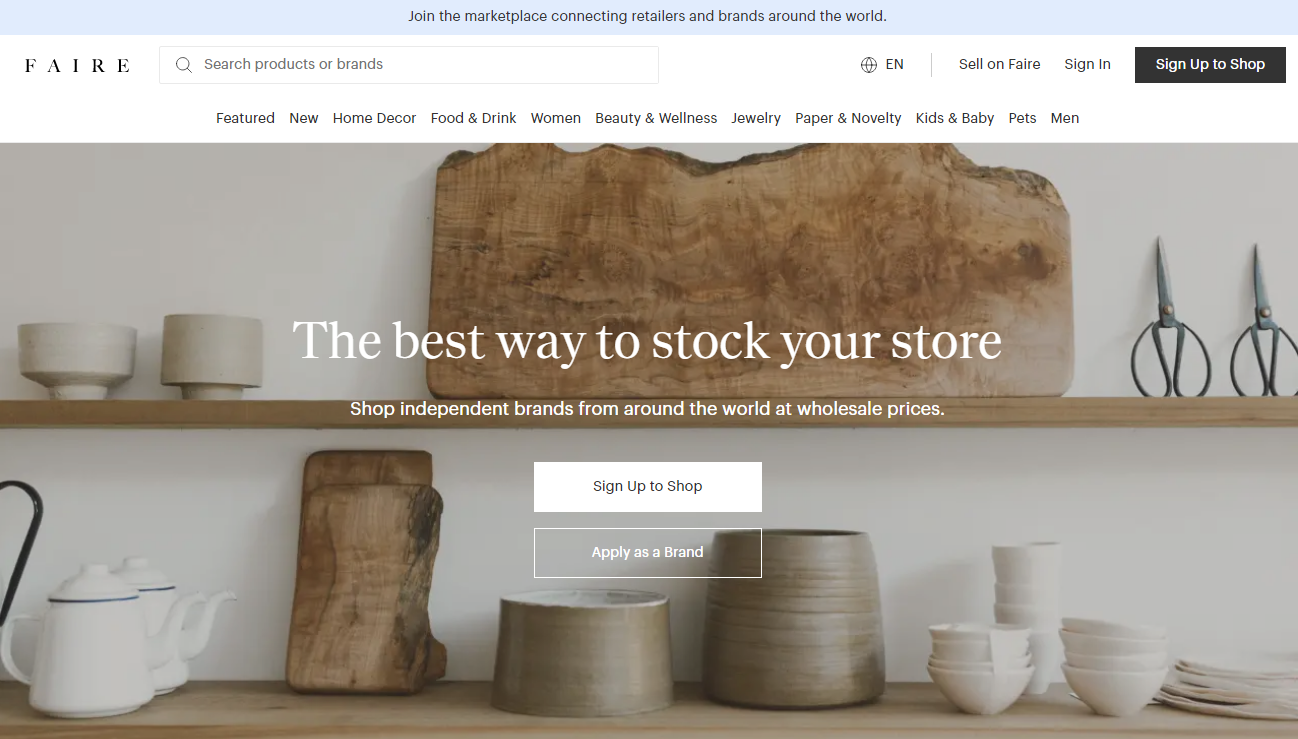 online wholesale marketplace that connects retailers 